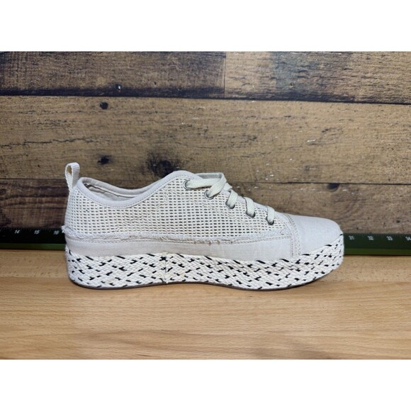 Skechers BOBS Espadrille Lace-Up Sneakers Sesame Natural - Picture 1 of 10